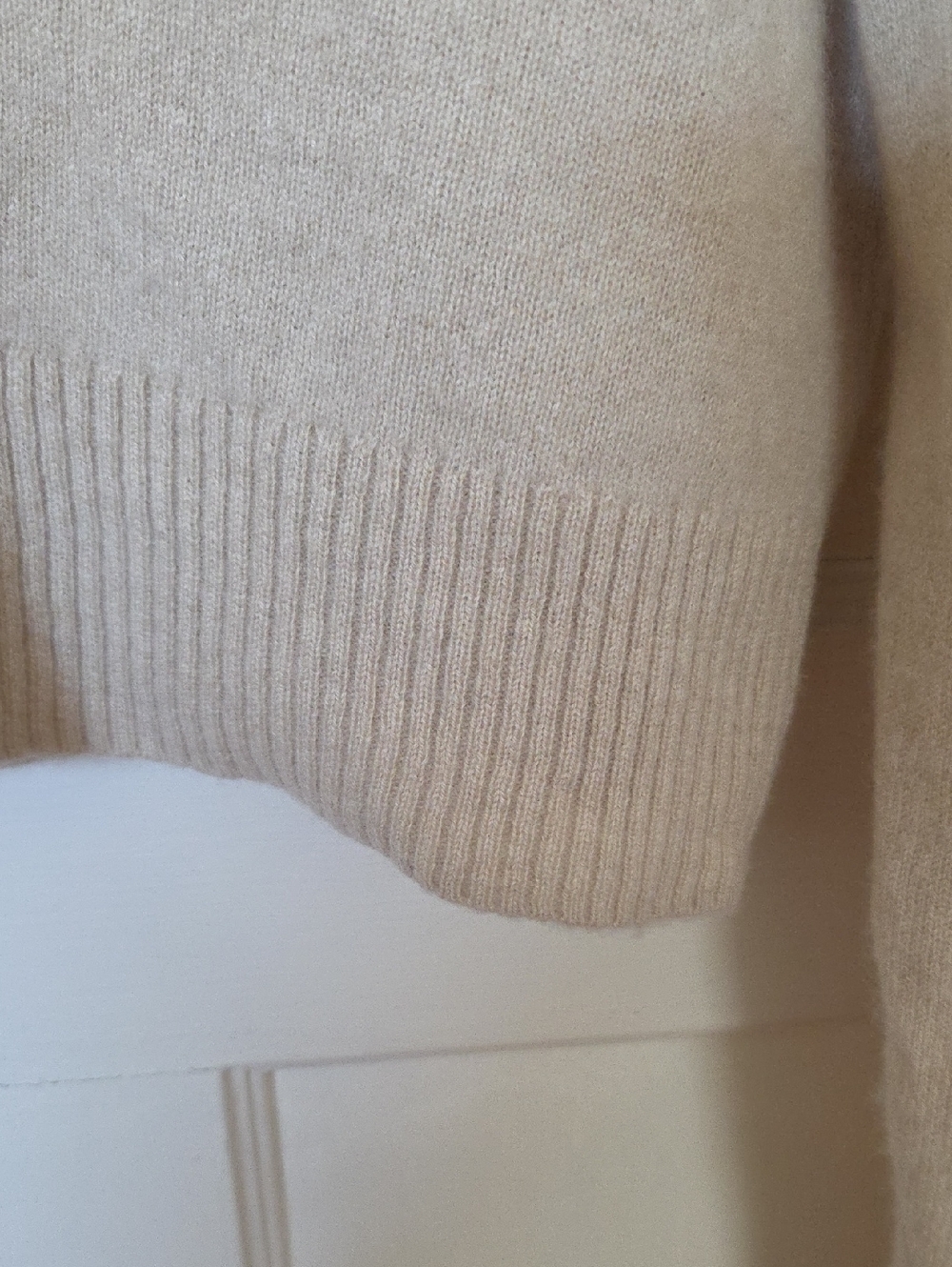 Reformation Women's Polo Cashmere Sweater In Beige Size Small - Picture 8 of 12
